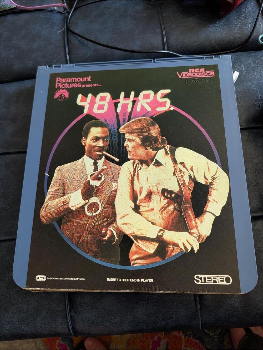 48 Hrs. RCA VideoDisc Movie Jacket Cover, Stereo, Paramount Pictures Presents